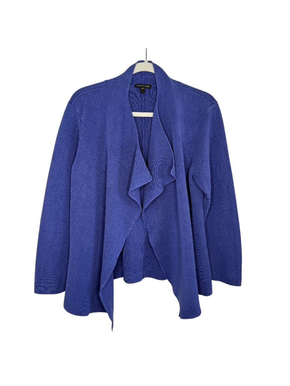 Eileen Fisher Silk Blend Purple Open Front Cardigan, L
